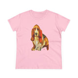 Basset Hound 'Lautrec' Women's Midweight Cotton Tee
