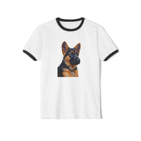 German Shepherd Puppy Classic Cotton Ringer T-Shirt