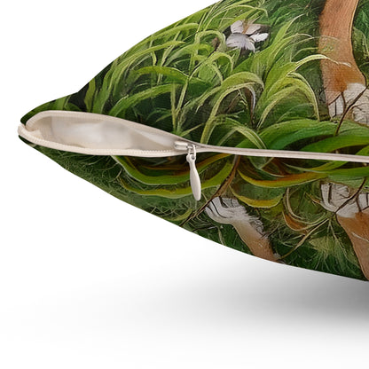 Mountain Cuir Spun Polyester Throw Pillow