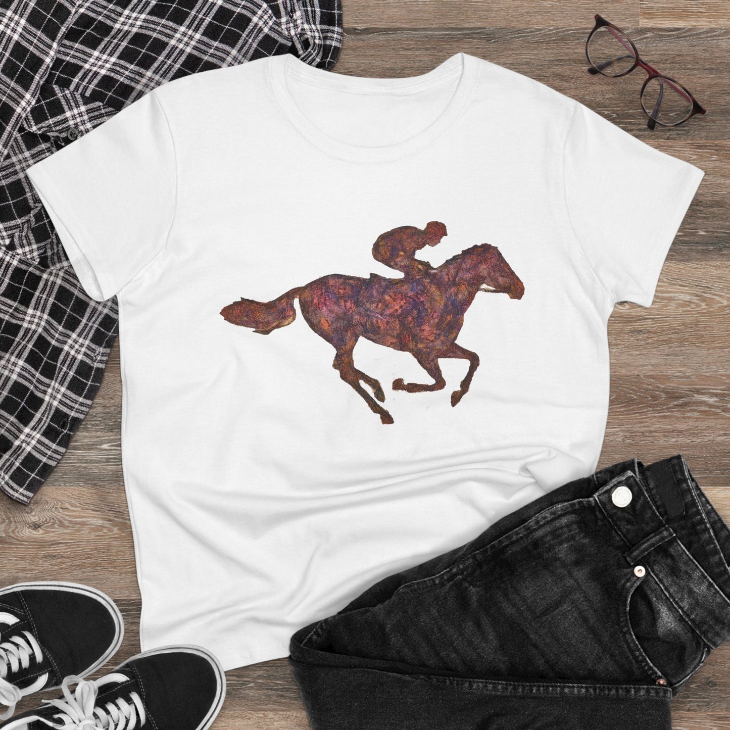 Race Horse Women's Midweight Cotton Tee