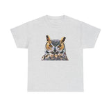 Great Horned Owl  'Hooty' Unisex Heavy Cotton Tee