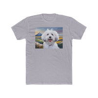 Coton de Tulear Men's Fitted Cotton Crew Tee