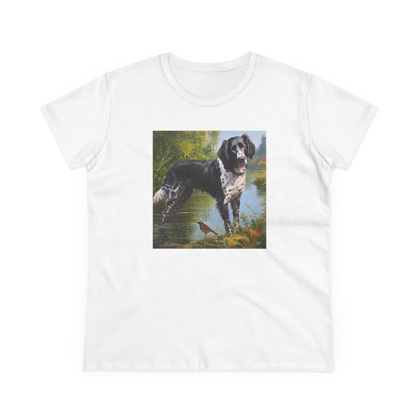Large  Munsterlander  Women's Midweight Cotton Tee