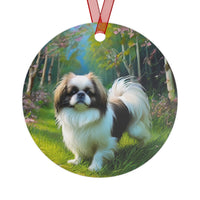 Japanese Chin Christmas Tree  Metal Ornaments