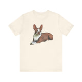 Boston Terrier - Brown & White  Unisex Jersey Short Sleeve Tee