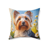 Silky Terrier Spun Polyester Throw Pillow