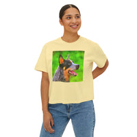 Luxurious Australian Cattle Dog 'Blue Heeler' Oversized Boxy Tee