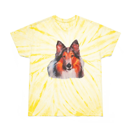 Collie - Rough Coated Unisex Tie-Dye Tee, Cyclone