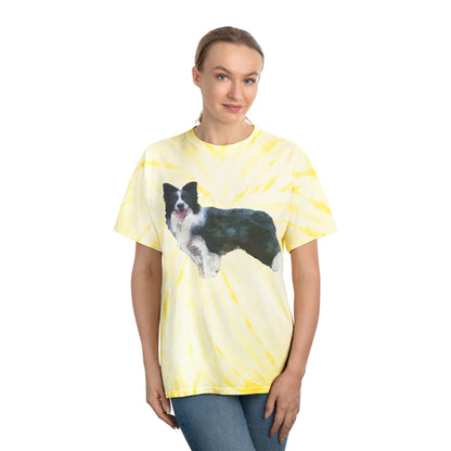 Border Collie '#1' Cyclone Tie-Dye Tee