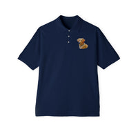 Goalden Retriever Puppy Men's Piqué Polo Shirt