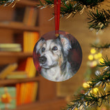 Australian Shepherd 'Mr. Buttons' Metal Ornament