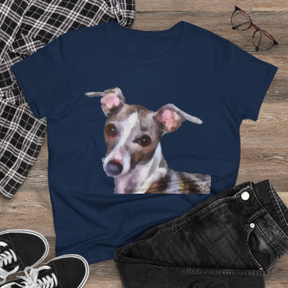 Italian Greyhound 'Lilly' Women's Midweight Cotton Tee
