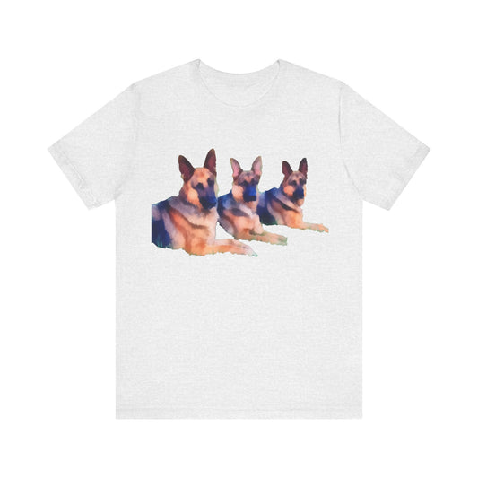 German Shepherd Trio - Unisex Jersey Short Sleeve Tee