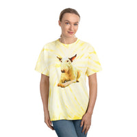 English Bull Terrier Unisex Tie-Dye Cotton Tee, Cyclone