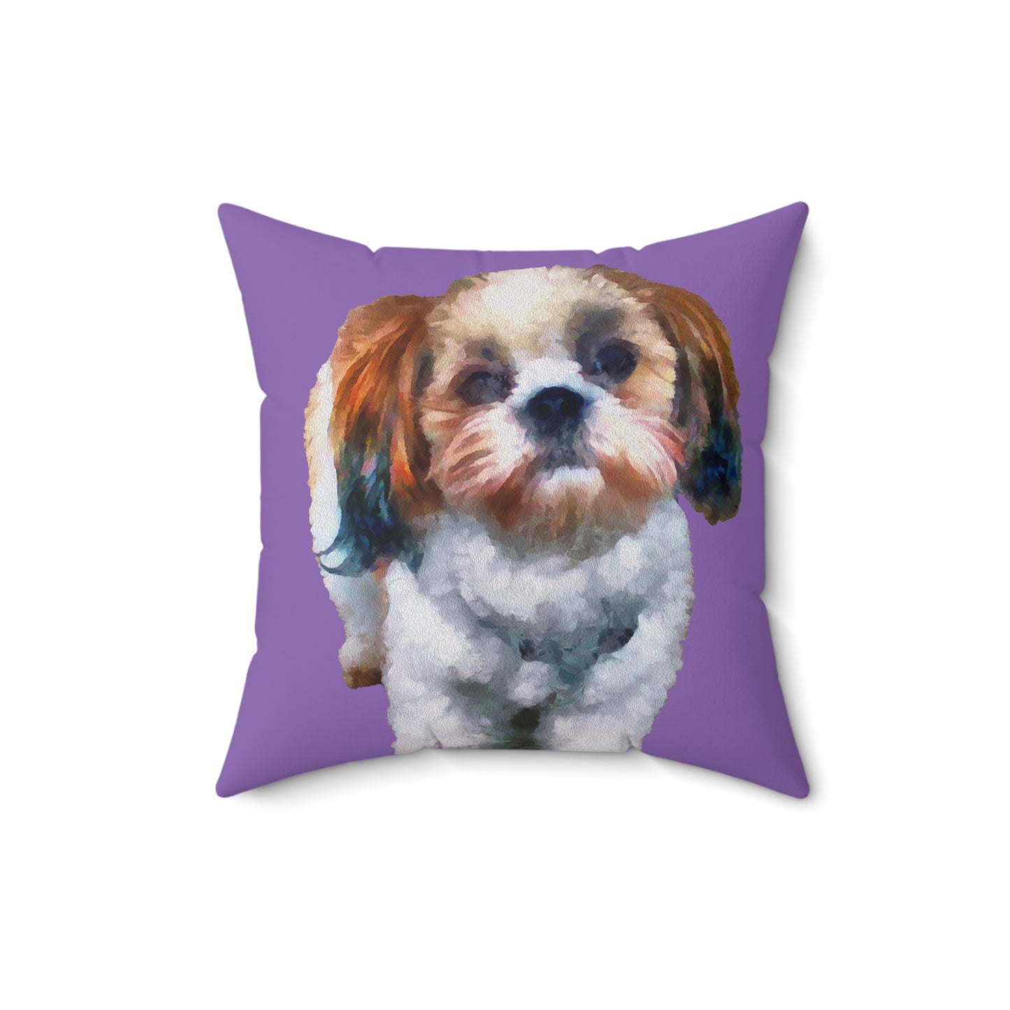 Shih-Tzu Spun Polyester Throw  Pillow