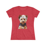 Yorkshire Terrier 'Yorkie' - Lupis Women's Slim Fit Triblend Tee