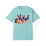 German Shepherd 'Trio' Unisex Relaxed Fit Garment-Dyed T-shirt