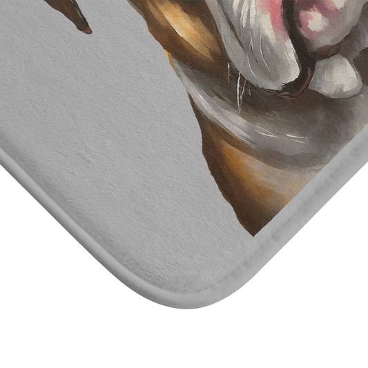American Bulldog Artisan Bathroom Rug
