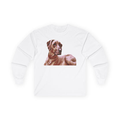 Rhodesian Ridgeback 'Thor' Unisex Cotton Long Sleeve Tee