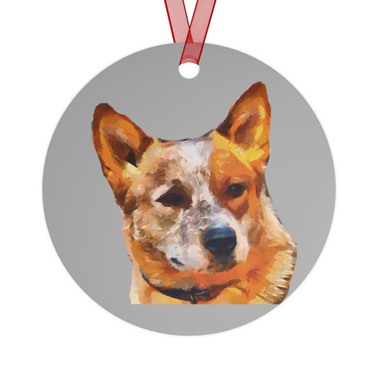 Red Heeler - Australian Cattle Dog Metal Ornaments