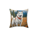 Yakutian Laika  Spun Polyester Throw Pillow