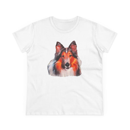 Collie - Rough Coated - Women's Midweight Cotton Tee