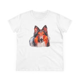 Collie - Rough Coated - Women's Midweight Cotton Tee