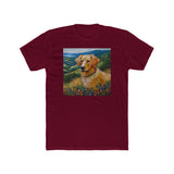 Golden Retriever #3 - Men's Fitted Cotton Crew Tee