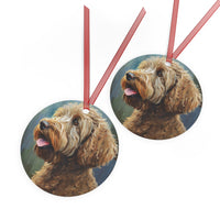 Labradoodle Metal Ornaments