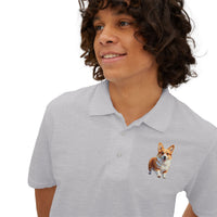 Welsh Corgi Puppy - Men's Piqué Polo Shirt