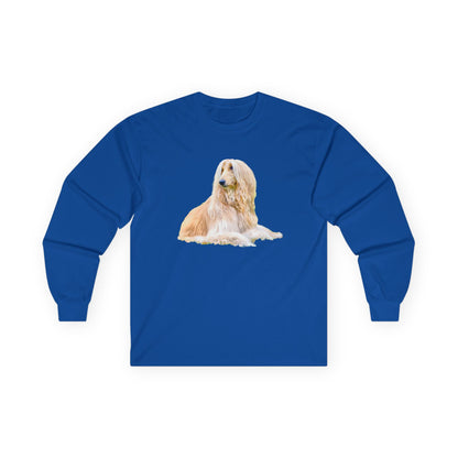 Afghan Hound Cotton Long Sleeve Tee - A Touch of Elegance