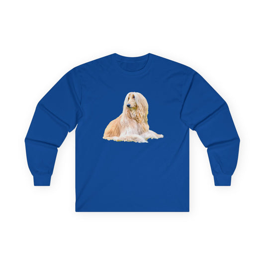 Afghan Hound Cotton Long Sleeve Tee - A Touch of Elegance