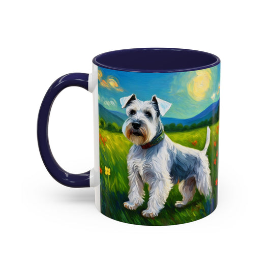 White Schnauzer Accent Coffee Mug - 2 Sizes