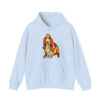 Basset Hound 'Lautrec' Unisex 50/50 Hoodie