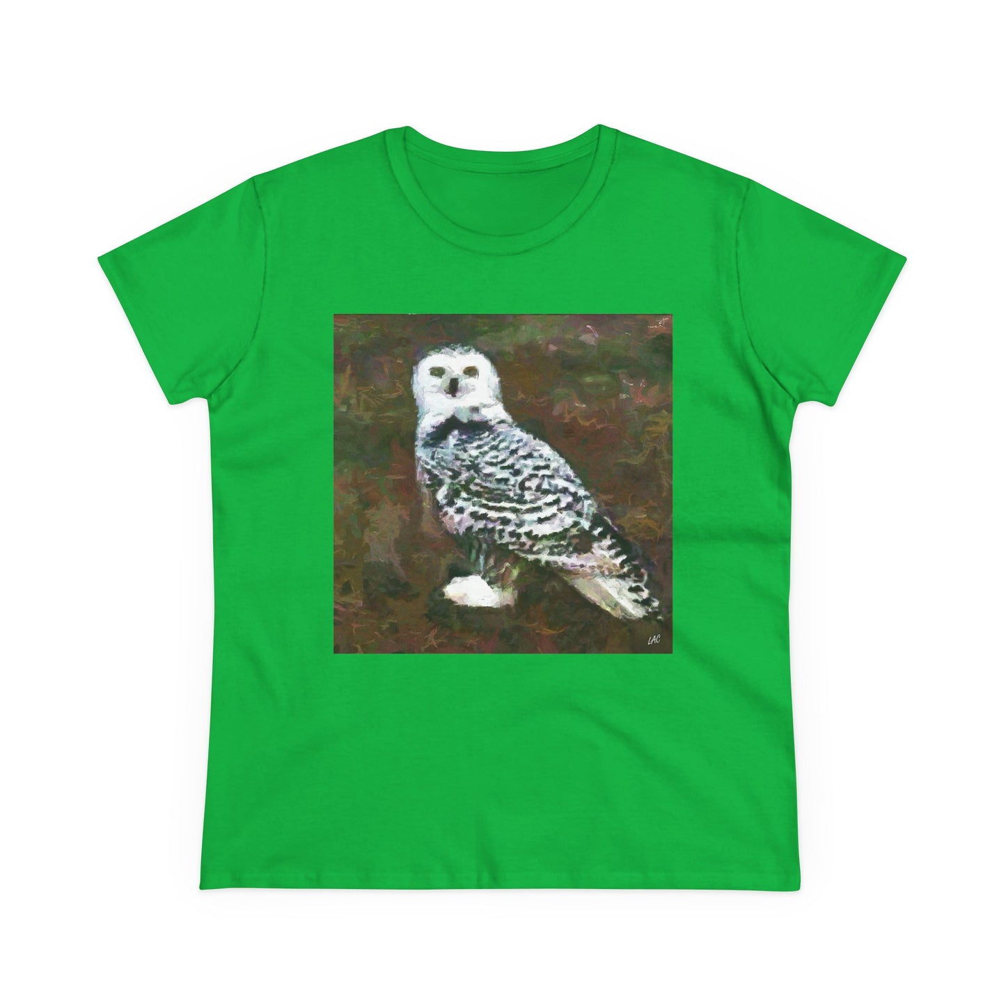 Snowy White Owl Women's Midweight Cotton Tee