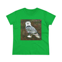 Snowy White Owl Women's Midweight Cotton Tee