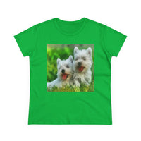 Westies - West Highland Terriers Women's Midweight Cotton Tee