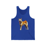 Akita Unisex Jersey Tank Top - Artistry Meets Comfort