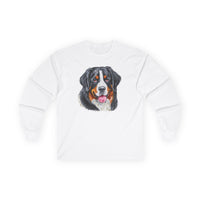 Bernese Mountain Dog #2 Unisex Cotton Long Sleeve Tee