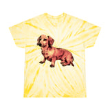 Dachshund 'Simone' Unisex Cotton Tie-Dye Tee, Cyclone