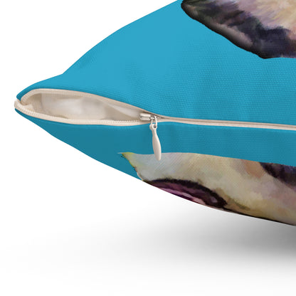 Siberian Husky 'Iditarod' Spun Polyester Throw Pillow