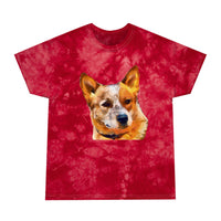 Red Heeler - Australian Cattle Dog -  Tie-Dye Tee, Crystal
