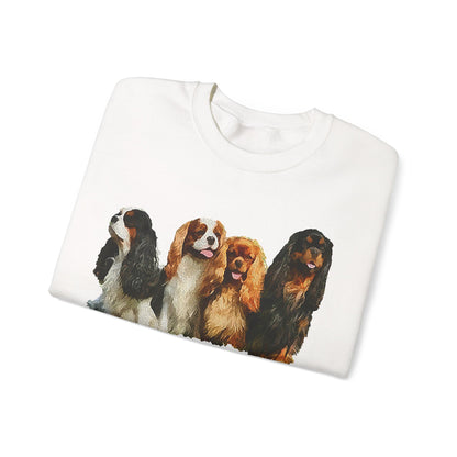 Cozy King Charles Spaniels 'Cavalier Club' Unisex Crewneck Sweatshirt