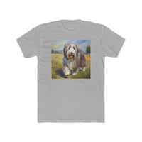 Bearded Collie Men's Fitted Cotton Crew Tee