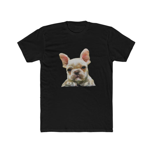 French Bulldog 'Bouvier' Men's Fitted Cotton Crew Tee
