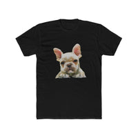 French Bulldog 'Bouvier' Men's Fitted Cotton Crew Tee