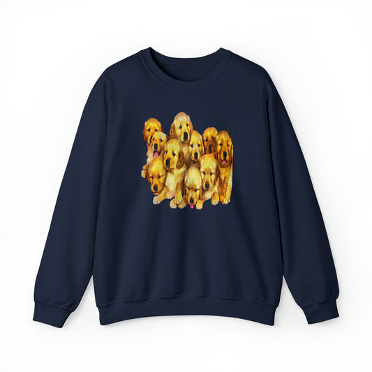 Golden Retriever Puppies Unisex Crewneck Sweatshirt