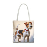 Wire Fox Terrier Polyester Tote Bag (AOP)