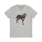 Majestic Transylvanian Scent Hound Unisex Jersey Short Sleeve V-Neck Tee