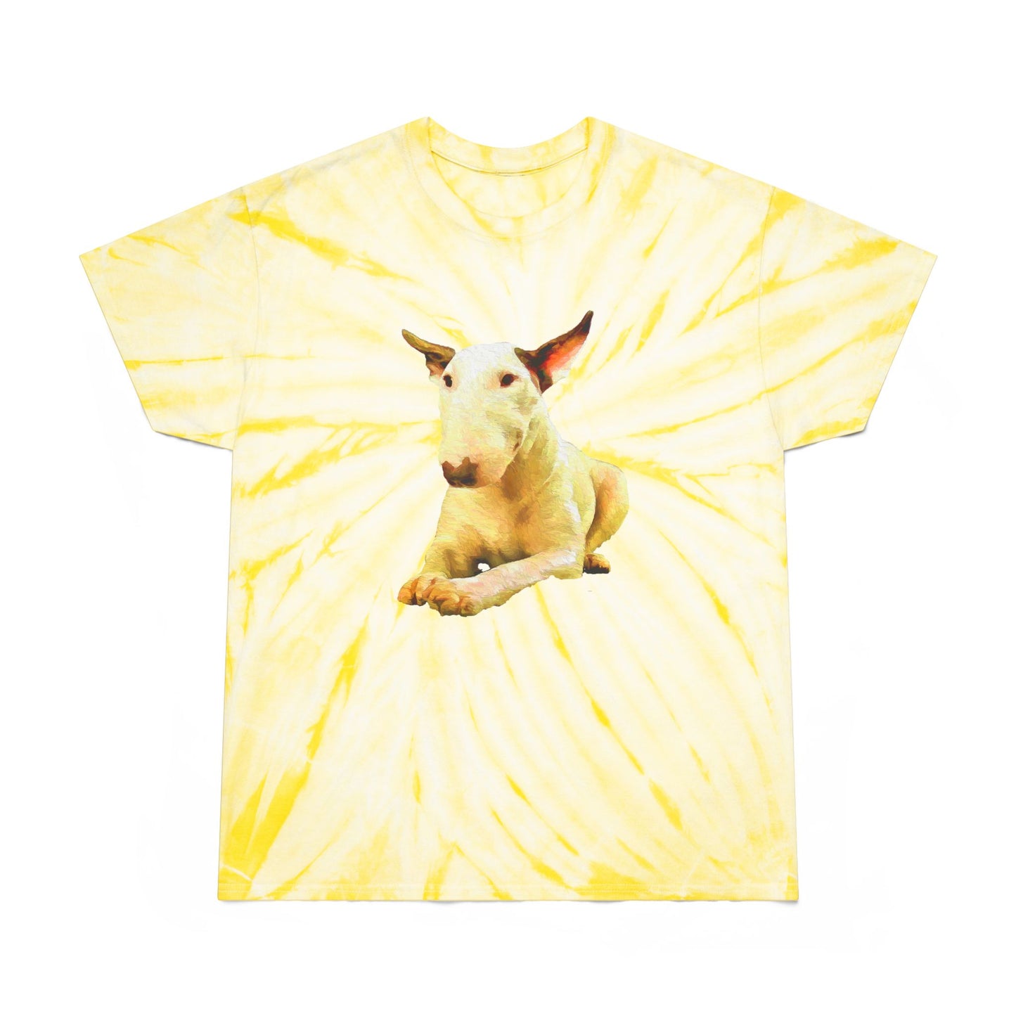 English Bull Terrier Unisex Tie-Dye Cotton Tee, Cyclone